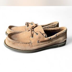 Kids Sperry Top-Sider Boat Shoes | Brown Leather Slip On